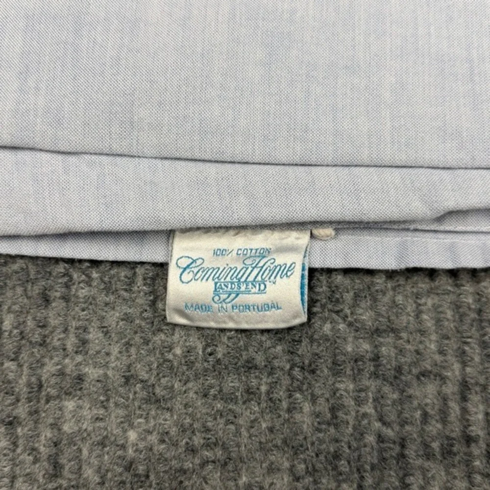 Vtg 90s Lands End Coming Home SET of 4 Pillowcases‎ & 1 Sheet Portugal Cotton